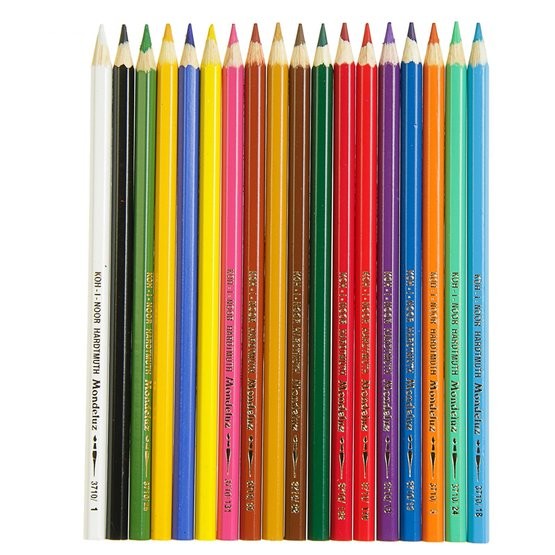 KOH-I-NOOR 3717 (18) Набор высококачественных акварельных  цветных карандашей "Mondeluz", 18 цветов, в картонной  коробке